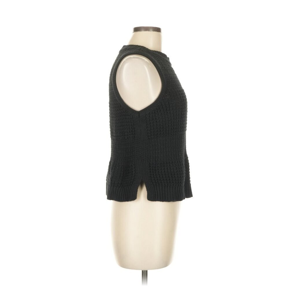 Universal Thread | EUC Openwork Crochet Sleeveless Sweater Tank Top Black Medium - Picture 4 of 12